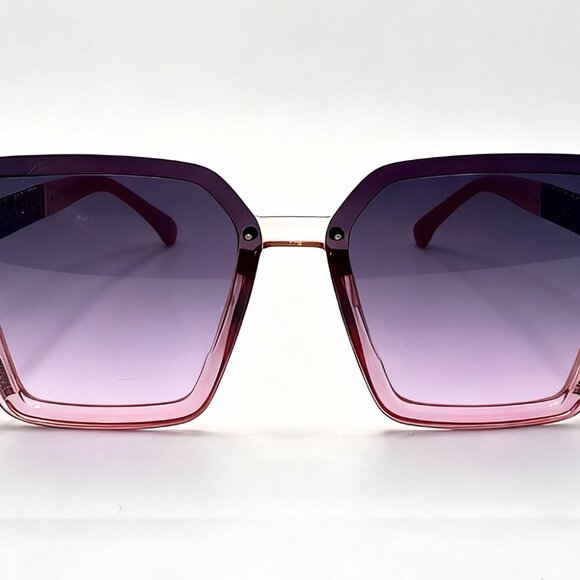 NEW Oversized Big Bling Pink Designer Style Sunglasses - Picture 2 of 5